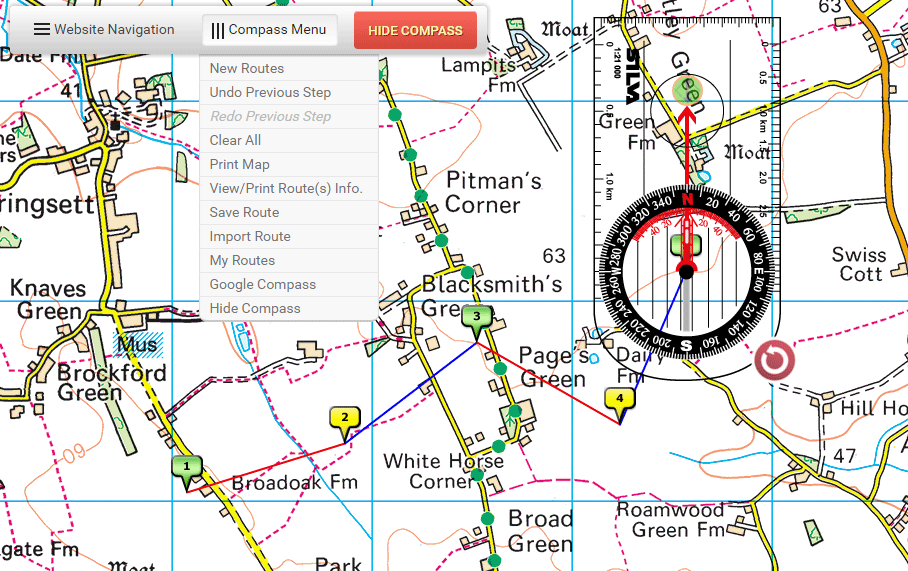 Save and Store Ordnance Survey Compass Map Routes