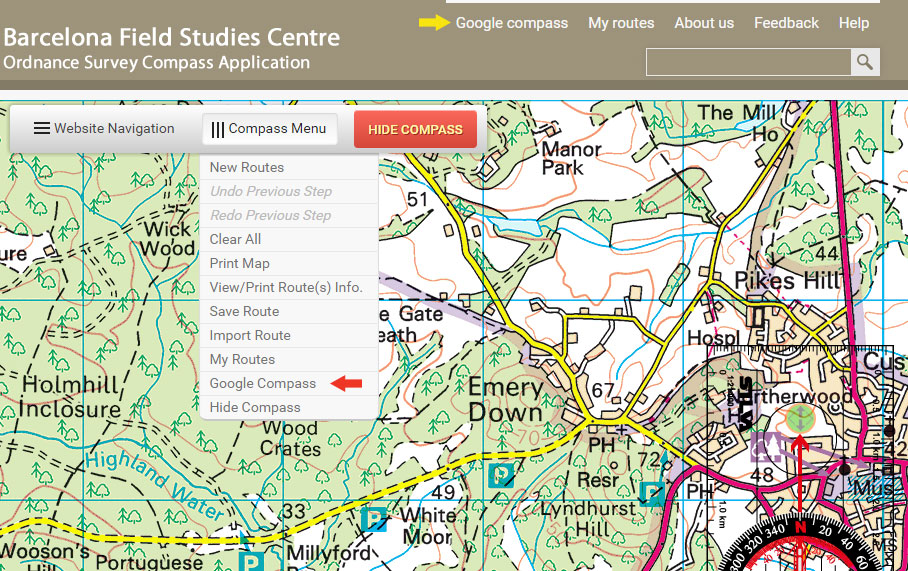 Google Maps Compass